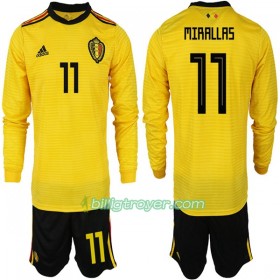 Billige Fotballdrakter Belgia MIRALLAS 11 Barn VM 2018 Bortedraktsett Langermet